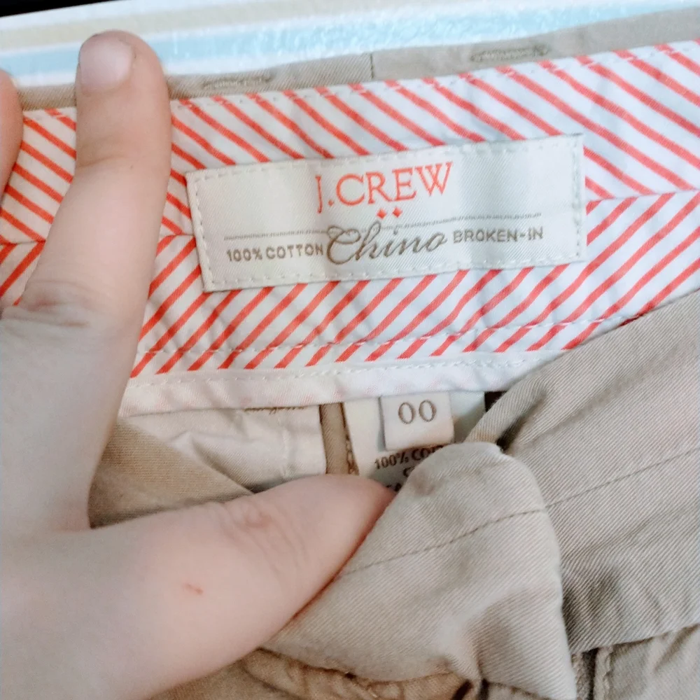 Jcrew chino broken in size 00 tan shorts